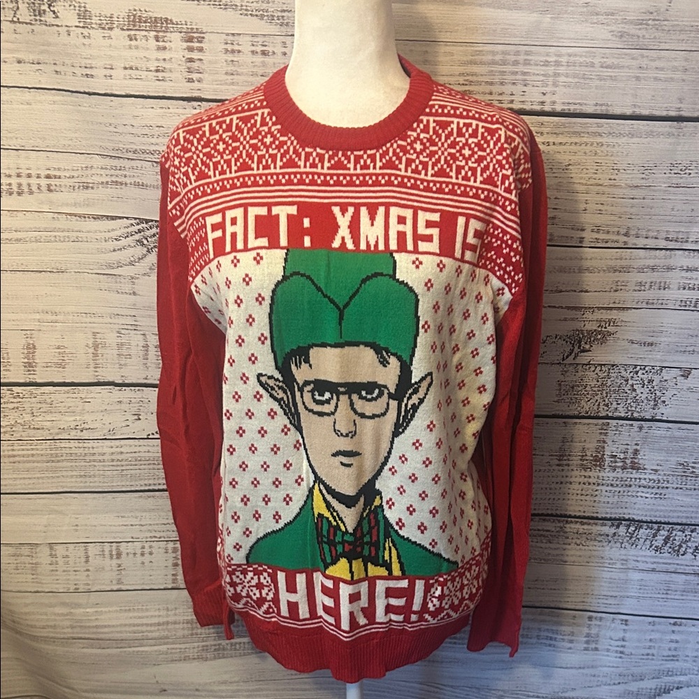 Red Christmas Sweater The Office size large